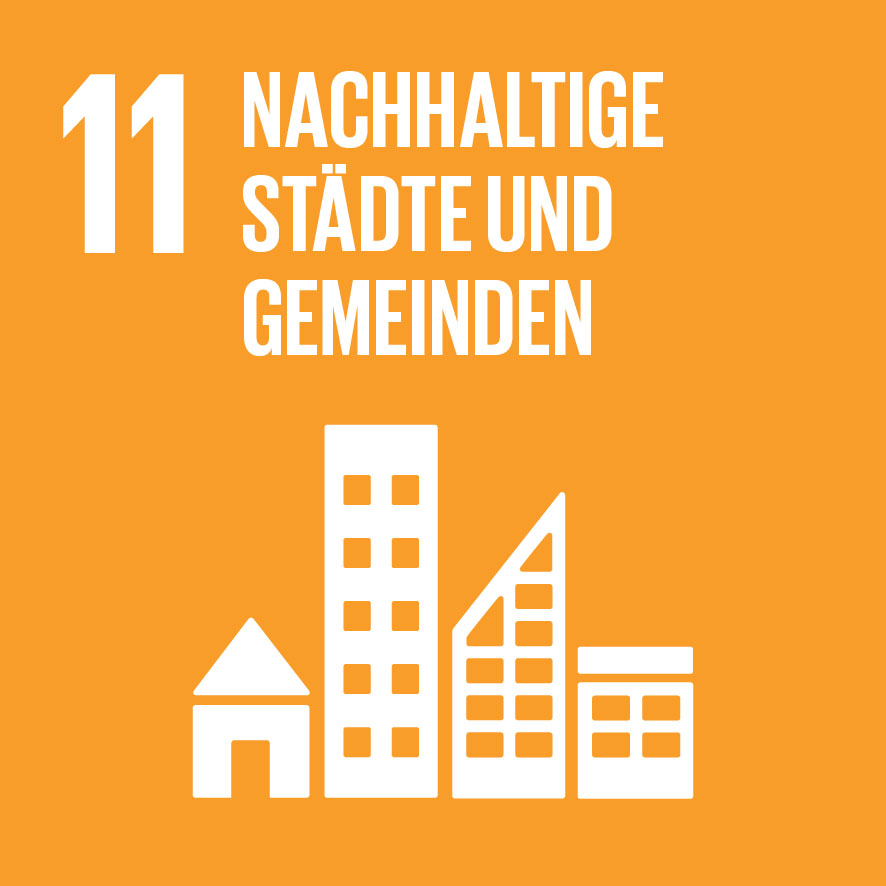 Logo von SDG 11 Nachhaltige Städte und Gemeinden